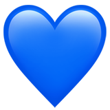 Icono de corazón azul